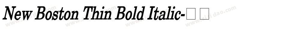 New Boston Thin Bold Italic字体转换